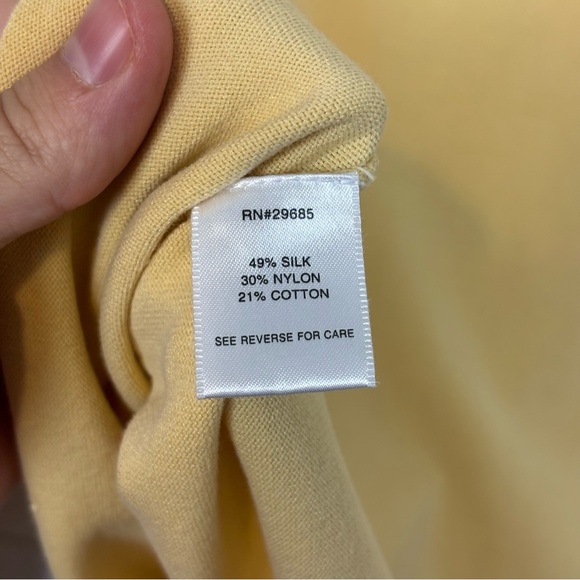 Pendleton Long Sleeve Silk Blend Gold Shirt Size Large Petite - Picture 9 of 10